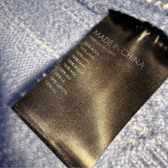 Club Monaco | Pointelle Texture Crewneck Sweater Blue Size XS - Picture 8 of 9